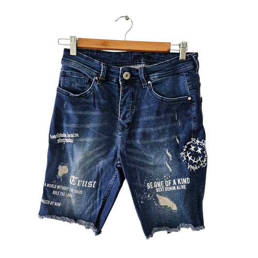 MANIA JEANS ג'ינס קצר לגבר מידה 28