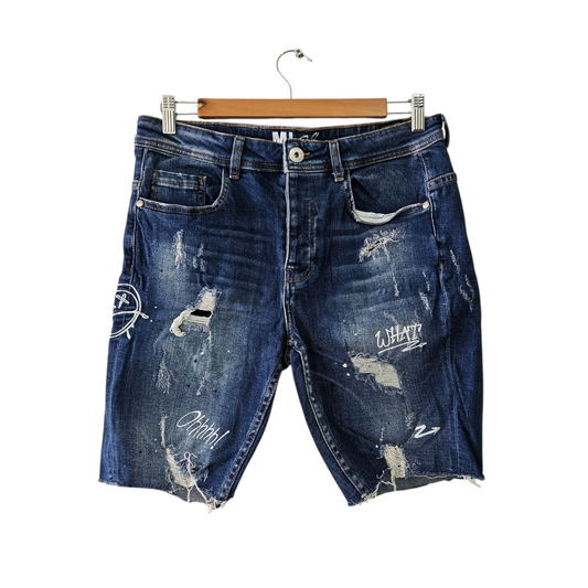 MANIA JEANS ג'ינס קצר לגבר מידה 28