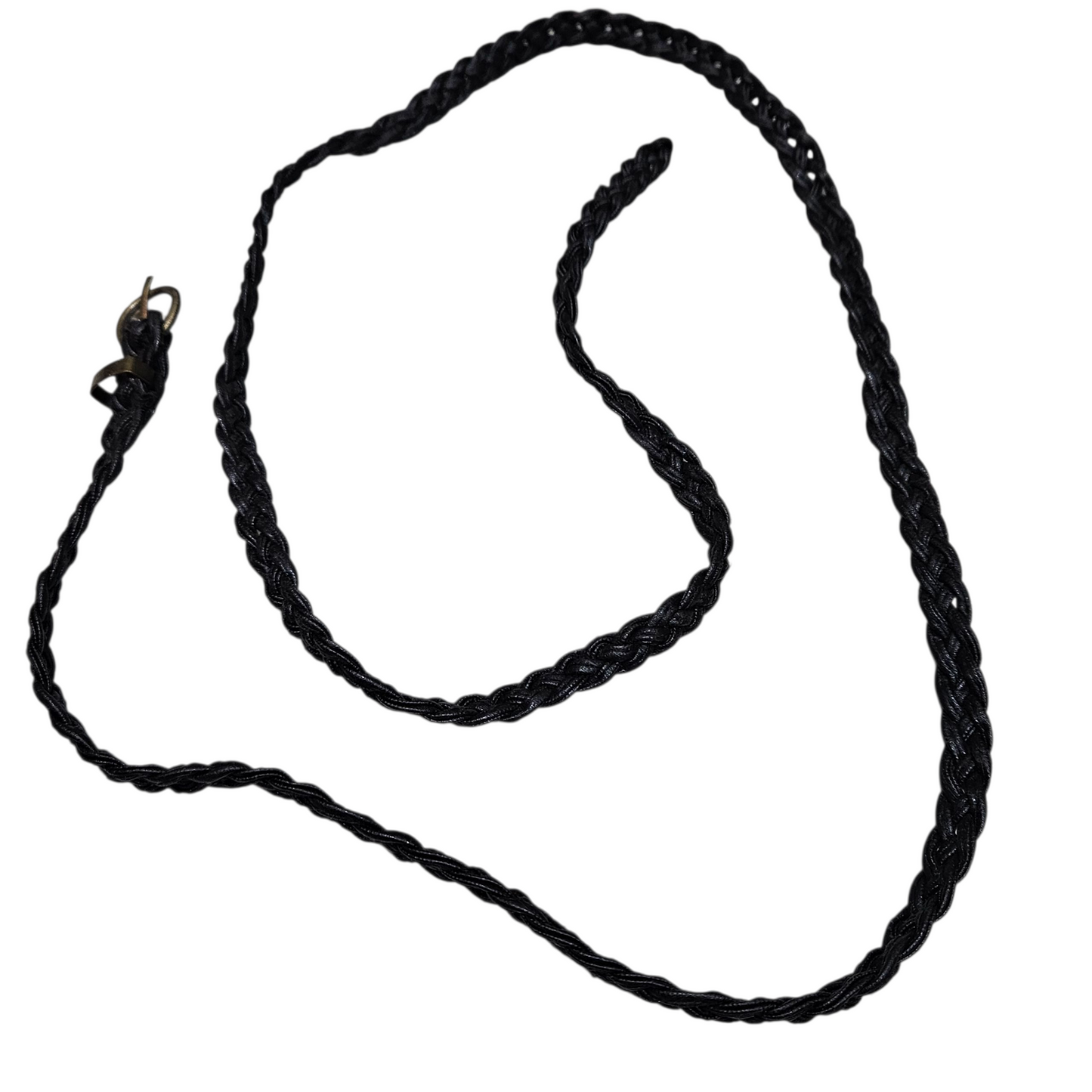 חגורת צמה שחורה דקה