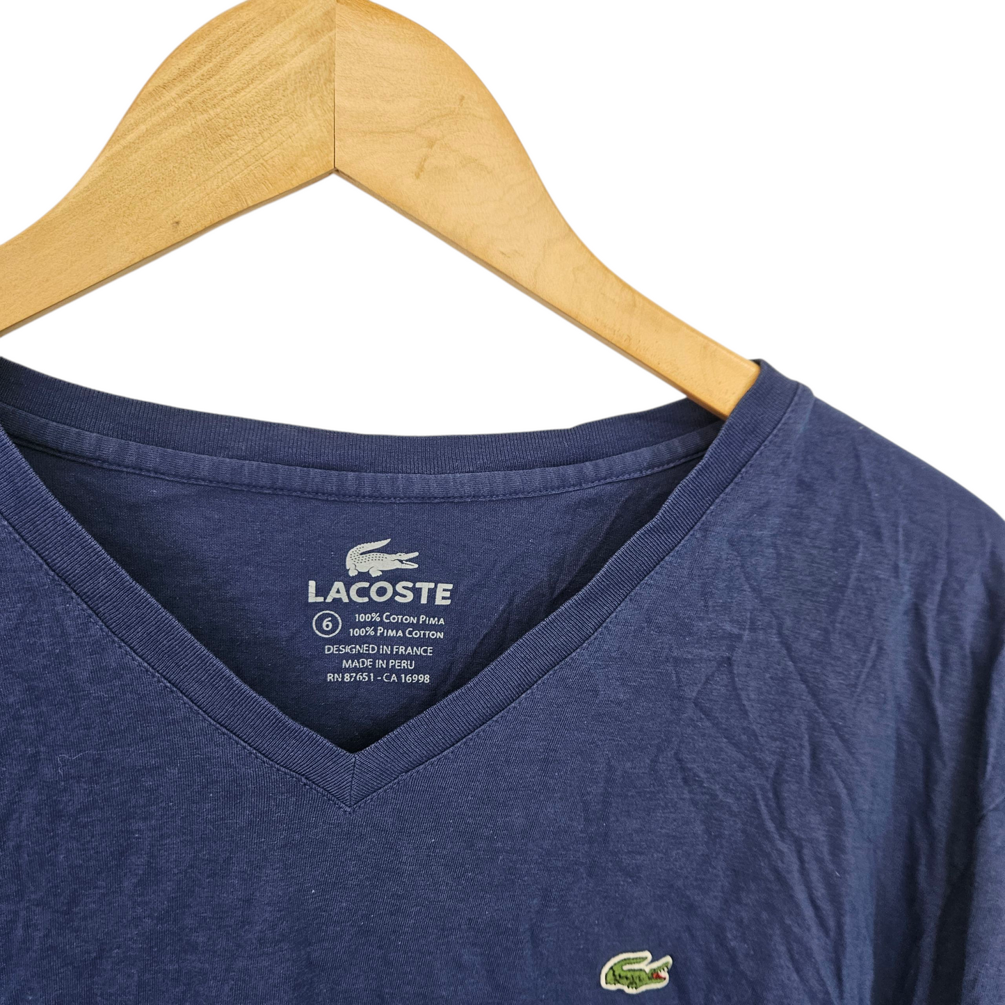 LACOSTE חולצה ארוכה דקה לגבר מידה 6