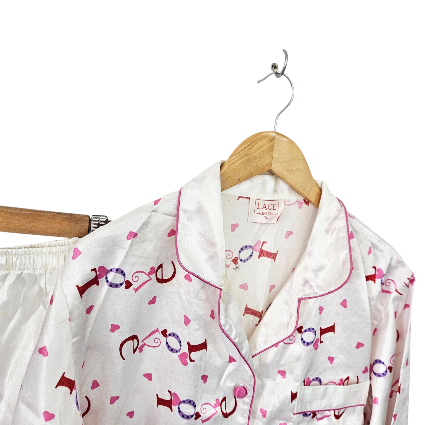 LACE פיג'מת סטן לאישה מידה XL