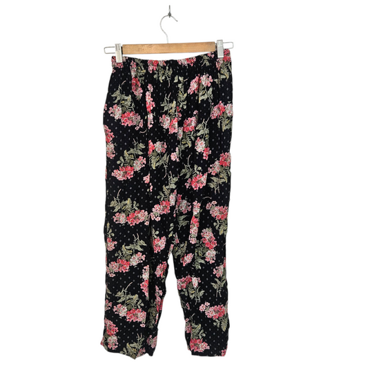 מכנסי שרוול דקים פרחוניים לאישה מידה S