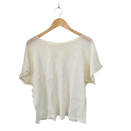 חולצה קצרה שקופה לאישה מידה M