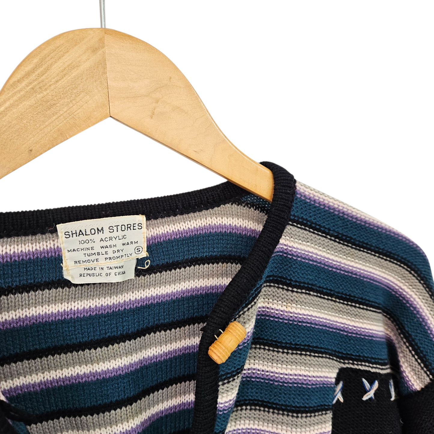 SHALOM STORE חולצת סריג וינטג' אוברסייז לאישה מידה S