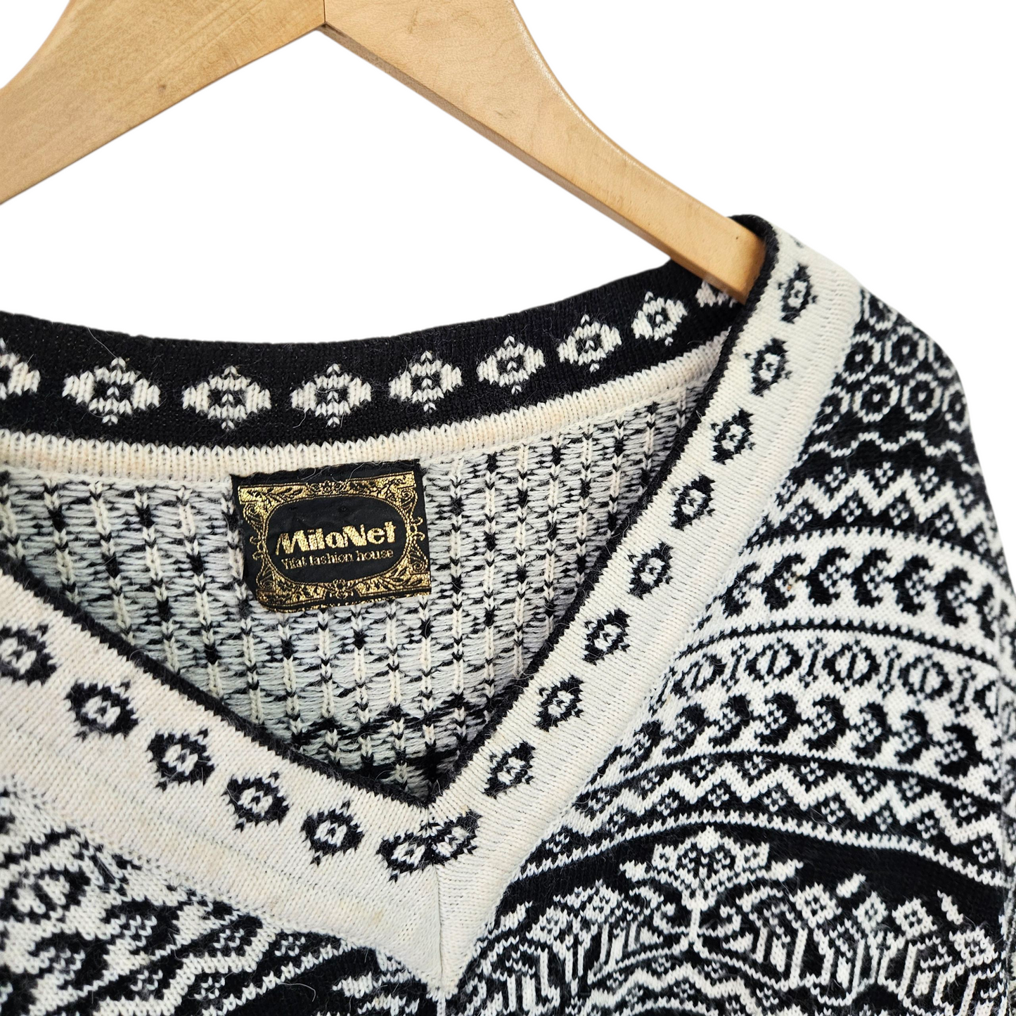MILANET סוודר וינטג' לאישה מידה XL/XXL