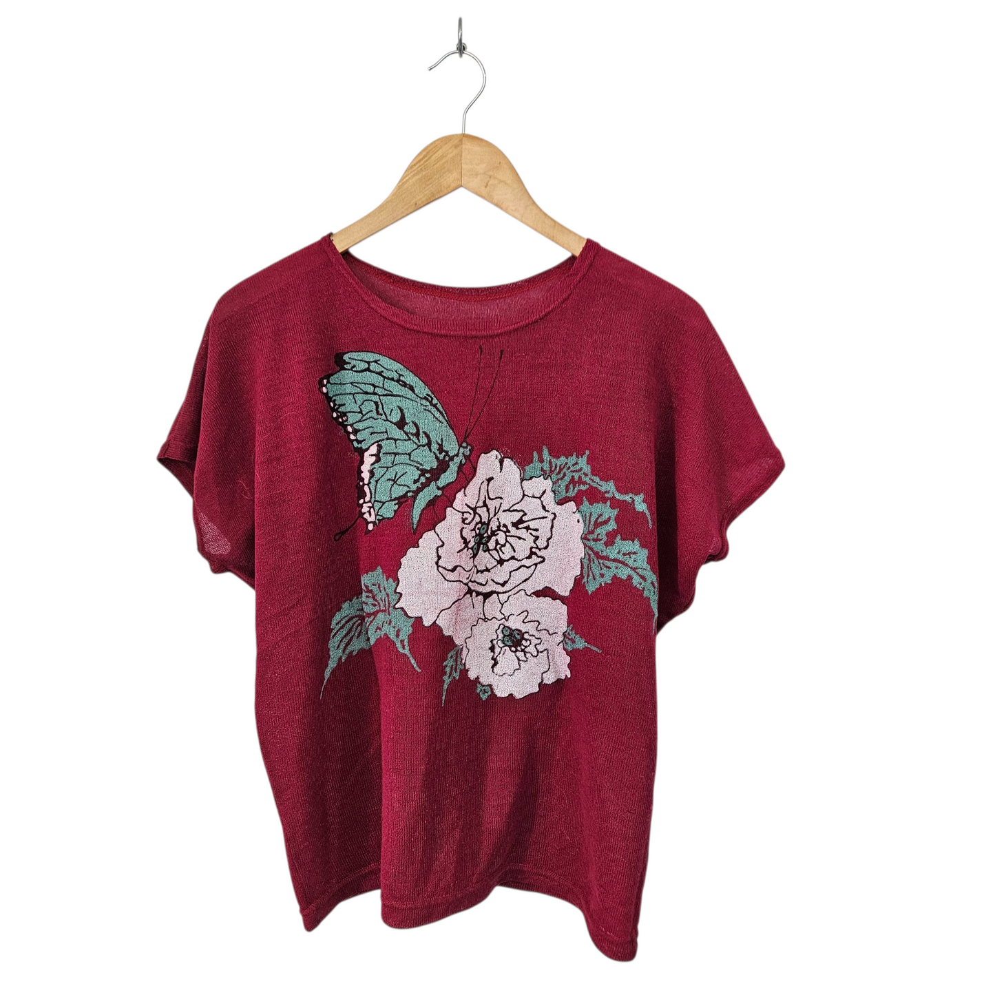 חולצת סריג קצרה לאישה מידה XL