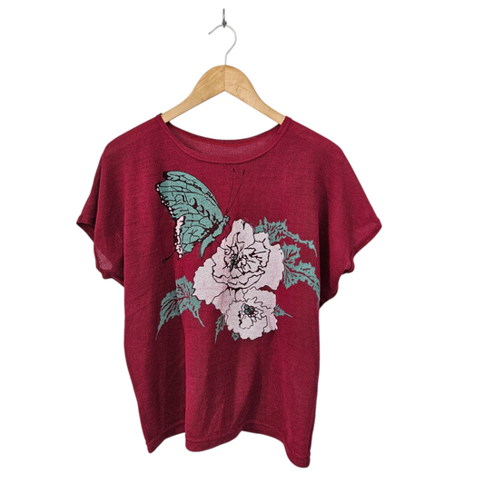 חולצת סריג קצרה לאישה מידה XL