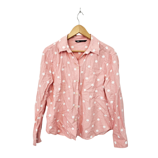 ZARA חולצה מכופתרת לאישה מידה L