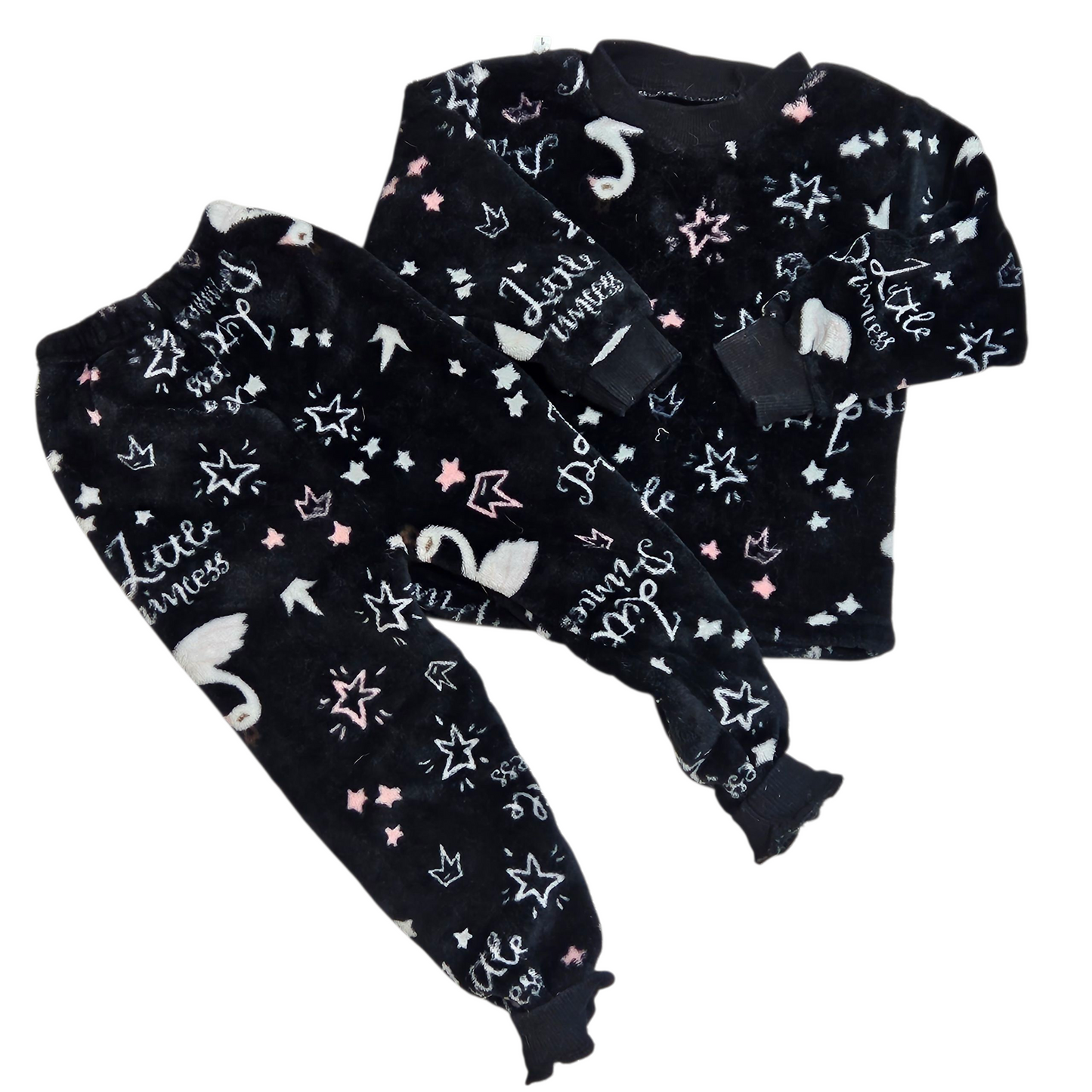 פיג'מה פליז לילדות גיל 18-24 חודשים