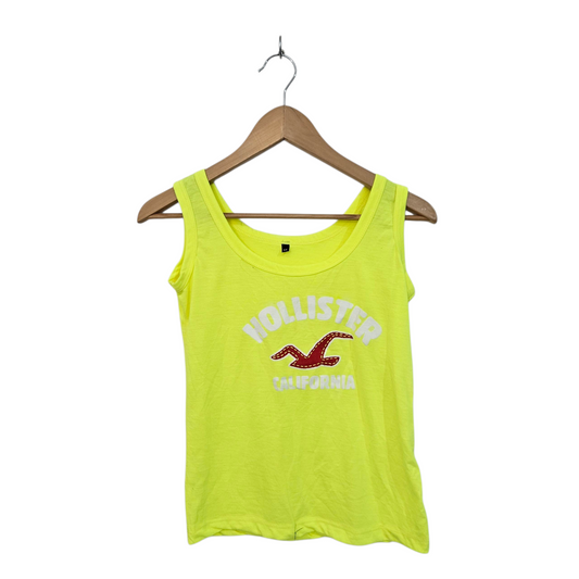 HOLLISTER גופיה צהובה נאון מידה M