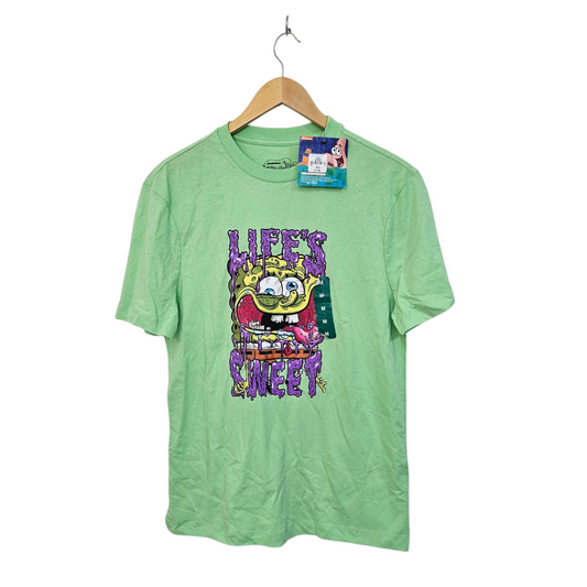 SPONGEBOB חולצה קצרה חדשה עם תווית לגבר מידה M