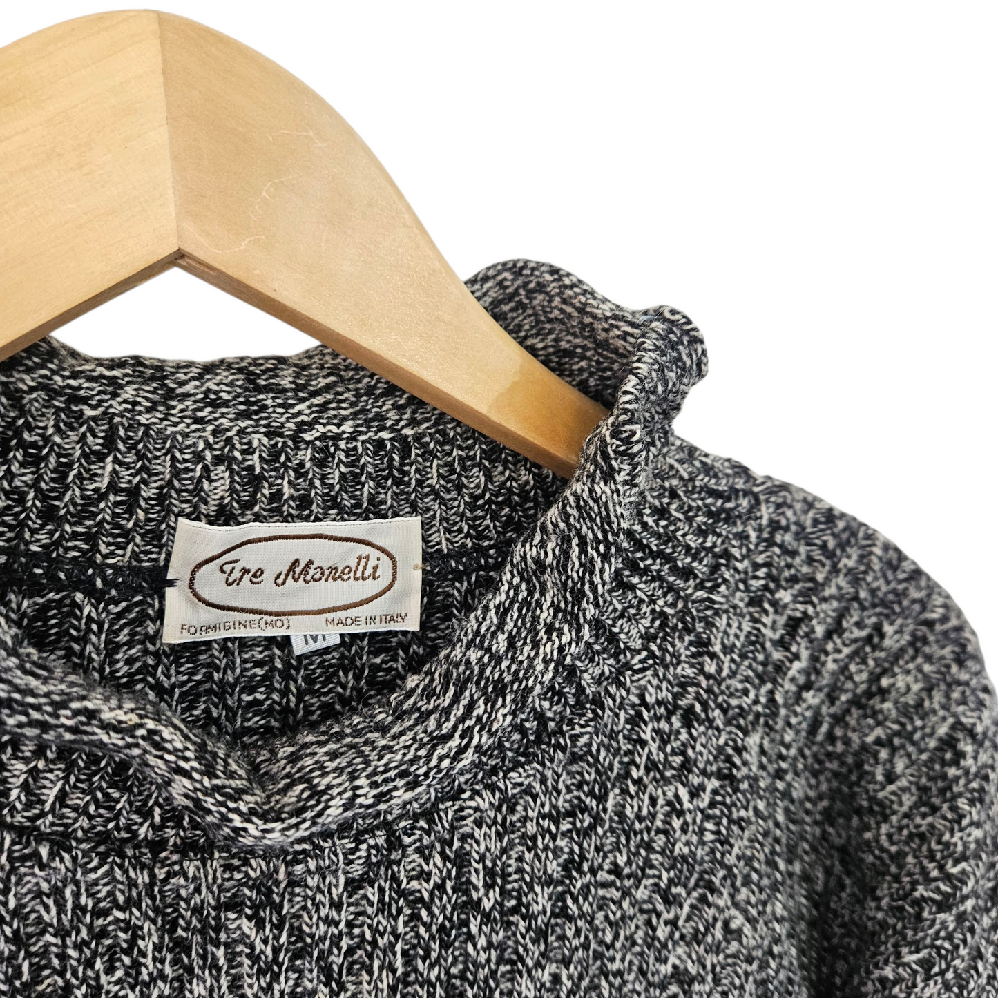 TRA MONELLI סוודר וינטג' אוברסייז לאישה מידה M