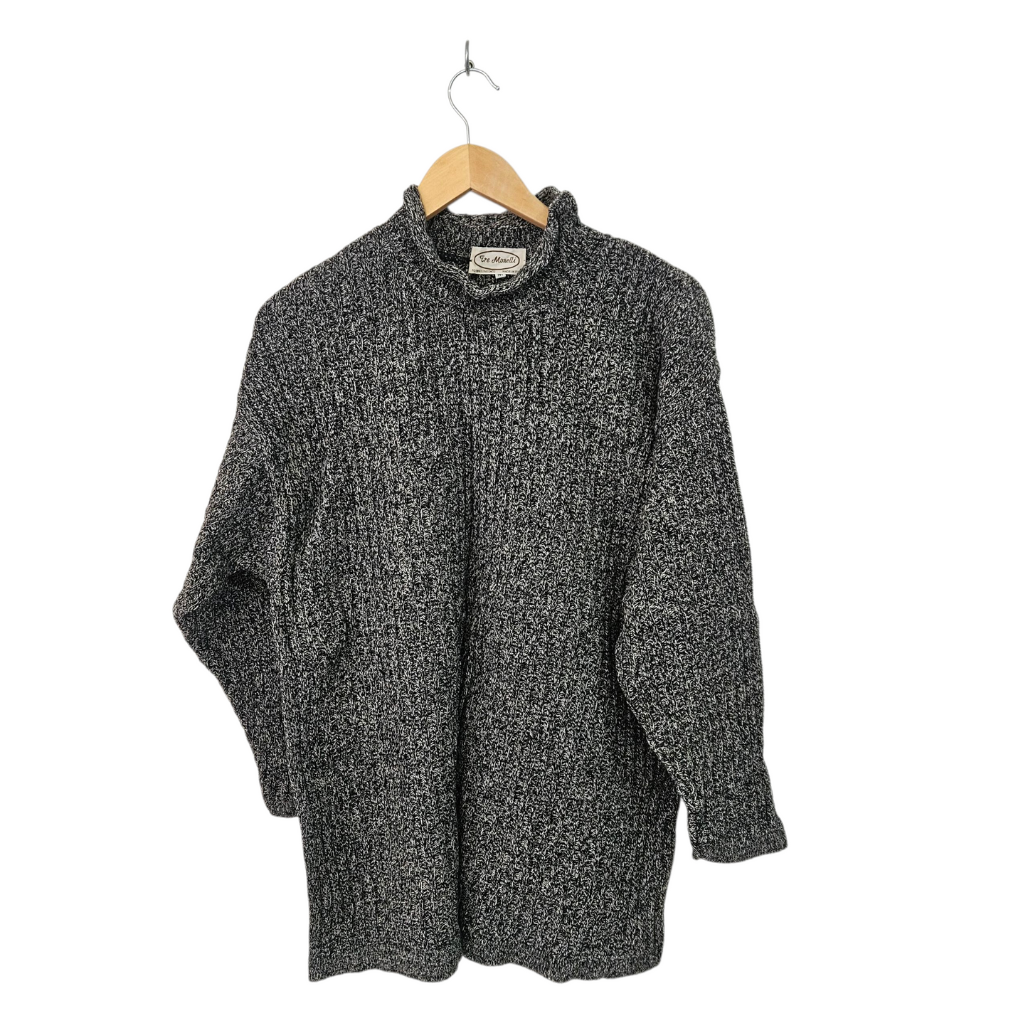 TRA MONELLI סוודר וינטג' אוברסייז לאישה מידה M