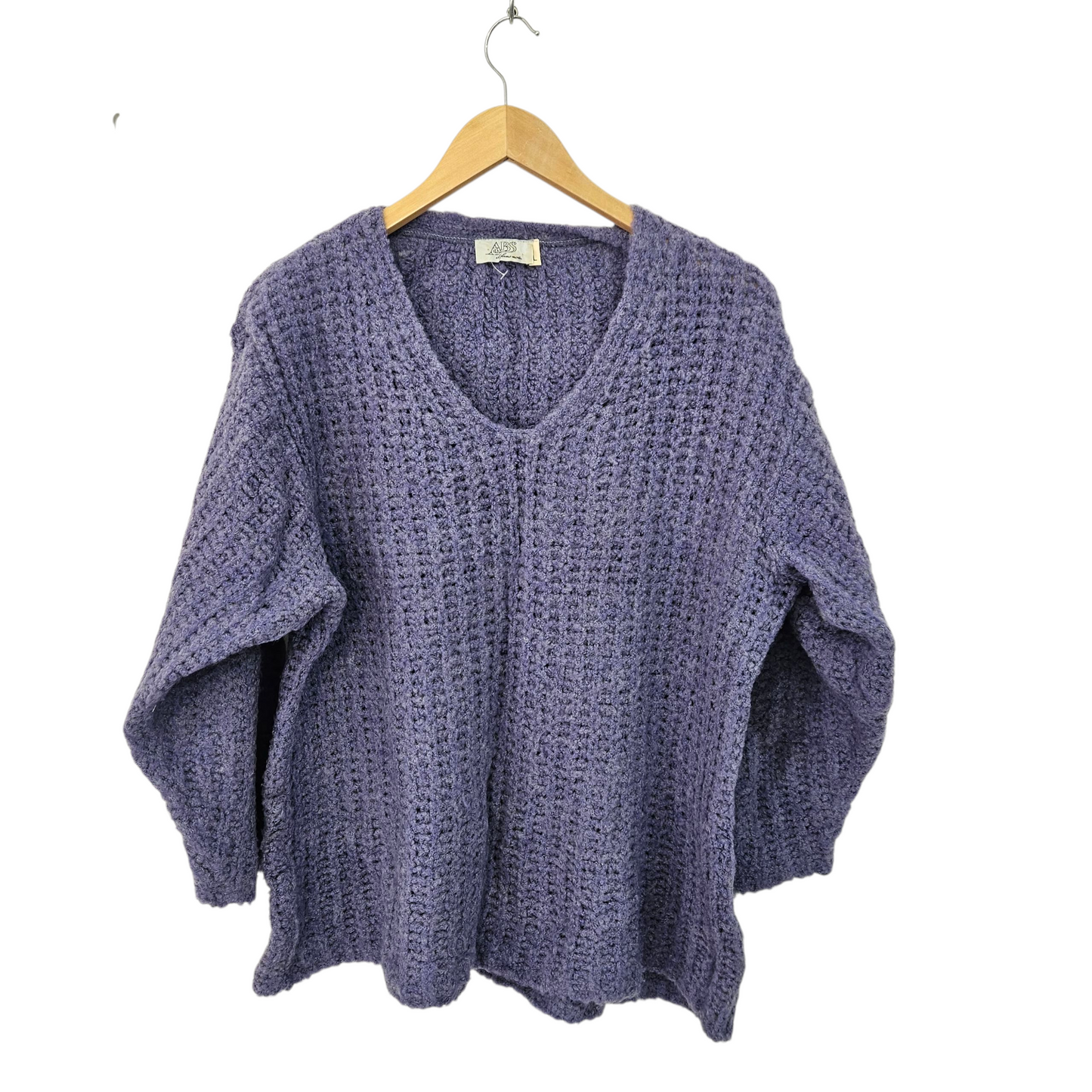 ABS סוודר וינטג' אוברסייז לאישה מידה L/XL