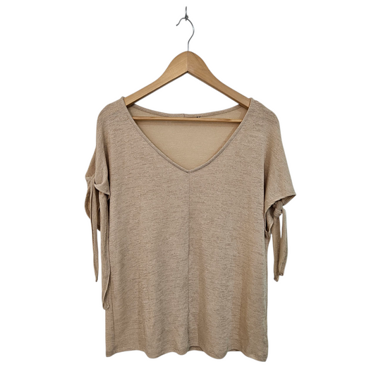 חולצת סריג קצרה לאישה מידה XL