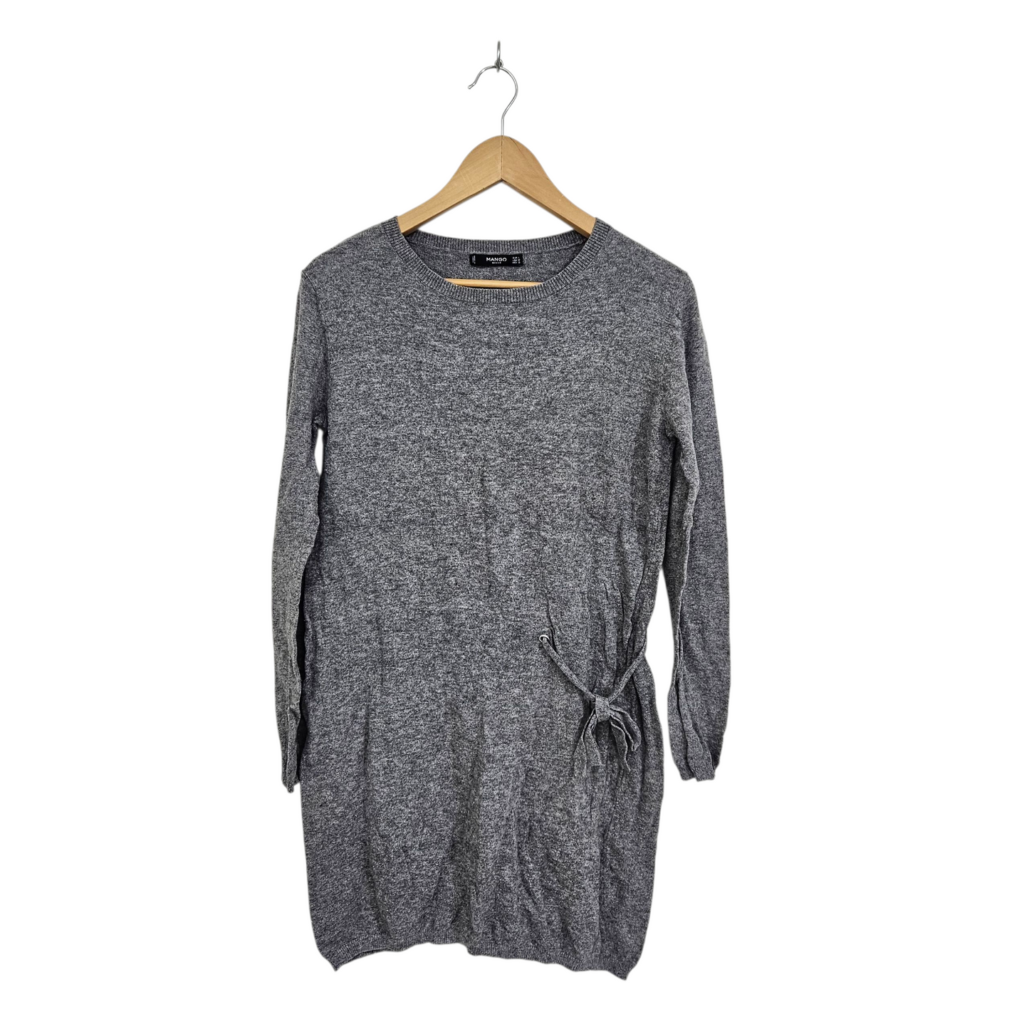 MANGO חולצת סריג אפורה לאישה מידה L