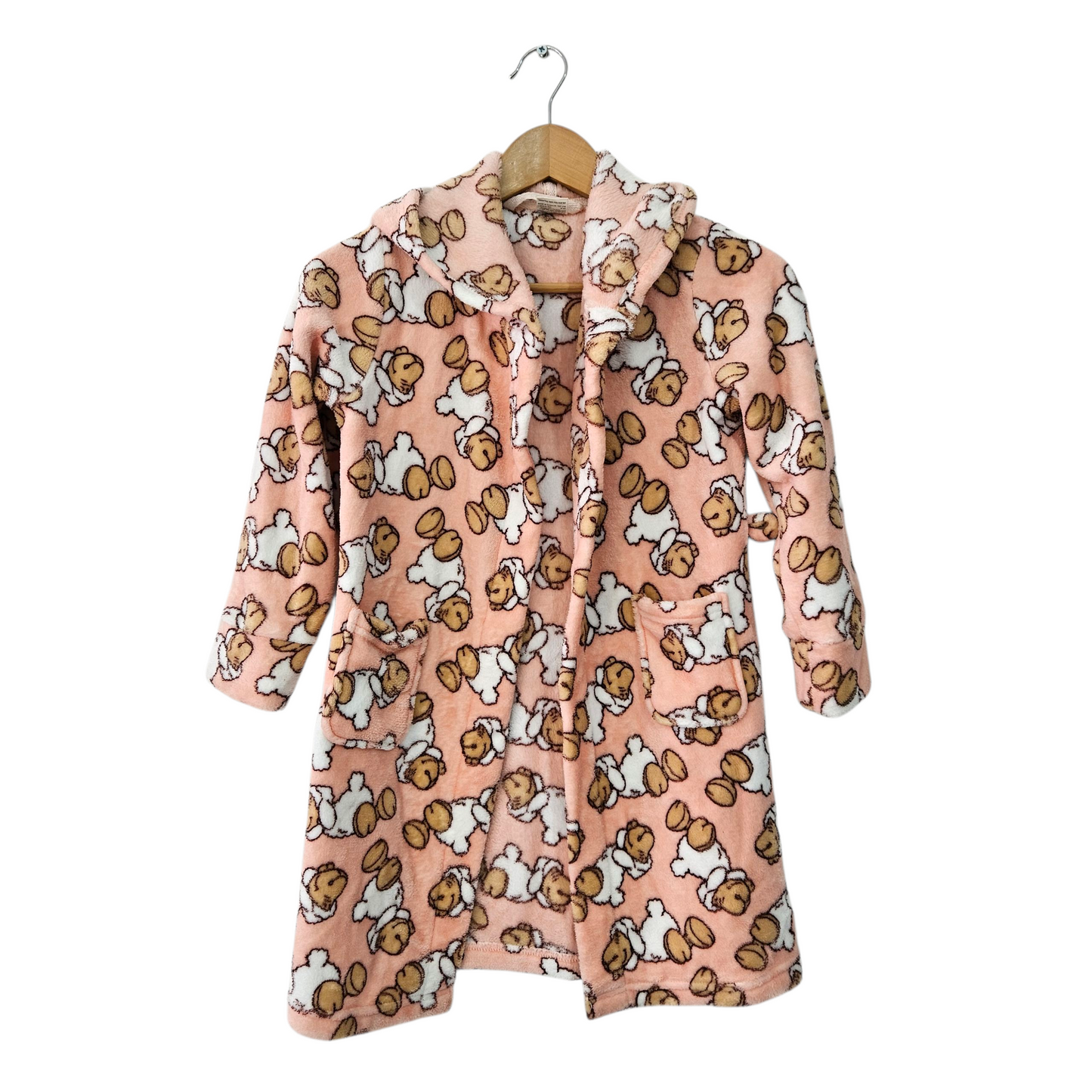 DELTA חלוק פליז ביתי לילדות גיל 6-7 - ללא רצועת קשירה