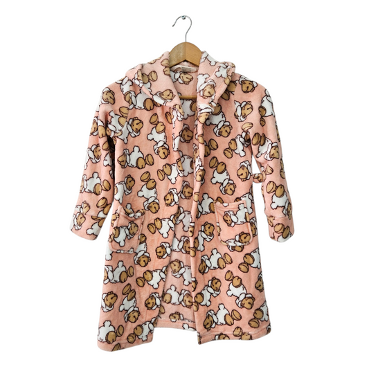 DELTA חלוק פליז ביתי לילדות גיל 6-7 - ללא רצועת קשירה