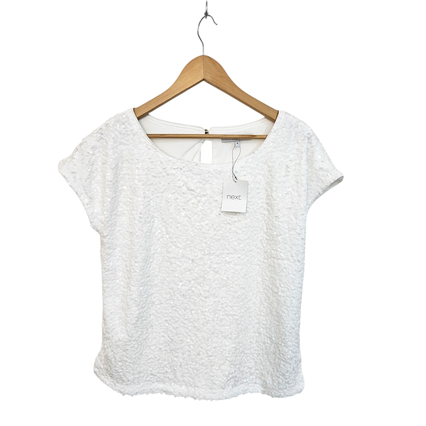 NEXT חולצת פייטים חדשה עם תווית לאישה מידה 40