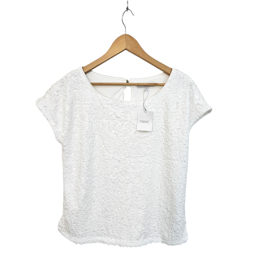 NEXT חולצת פייטים חדשה עם תווית לאישה מידה 40