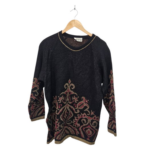 סריגי הלן - סוודר וינטג' לאישה מידה XL