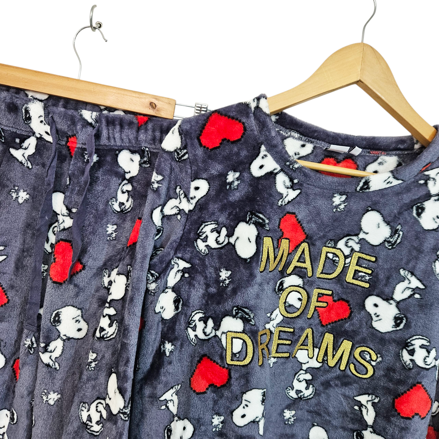 SNOOPY פיג'מה פליז לאישה מידה M