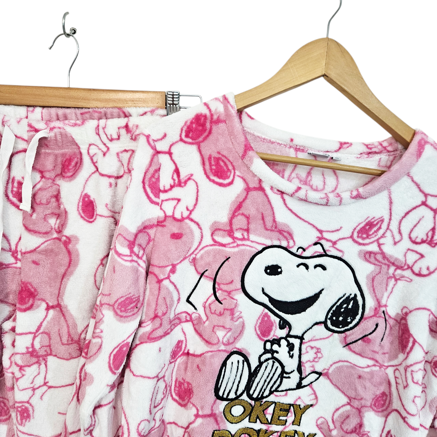 SNOOPY פיג'מה פליז לאישה מידה M