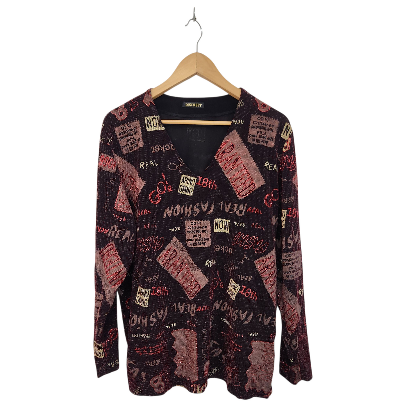 DISCREET חולצה ארוכה דקה לאישה מידה XL