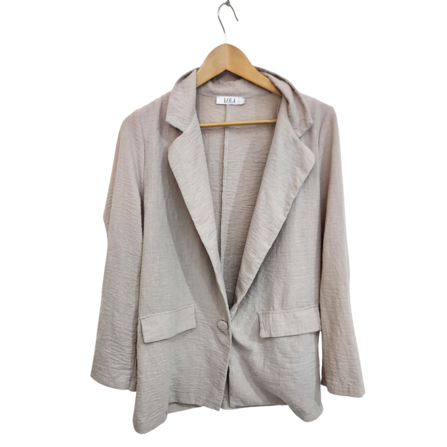 LOLA עליונית דקה עם כריות כתפיים לאישה מידה M