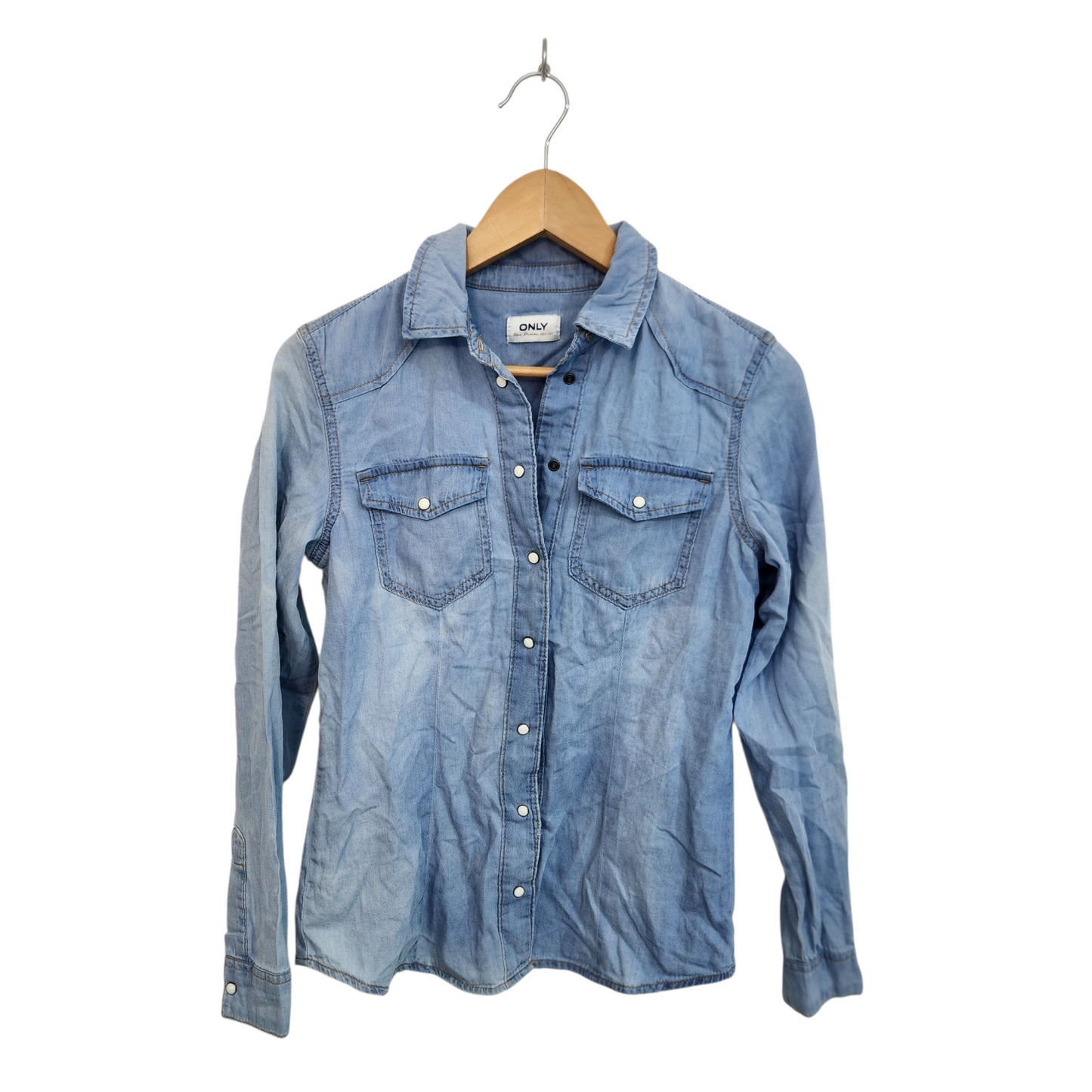 ONLY חולצה ארוכה דקה חדשה עם תווית לאישה מידה XS