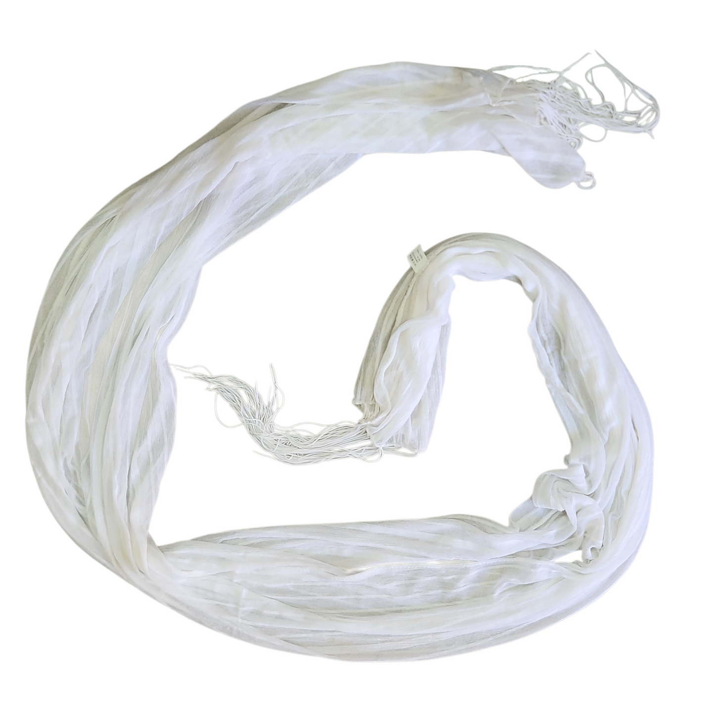 צעיף דק לבן שקוף