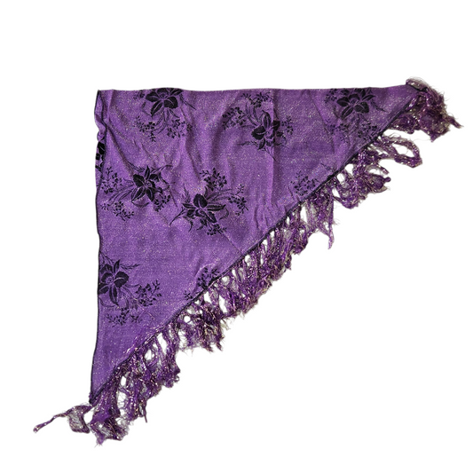 מטפחת סרוגה סגולה