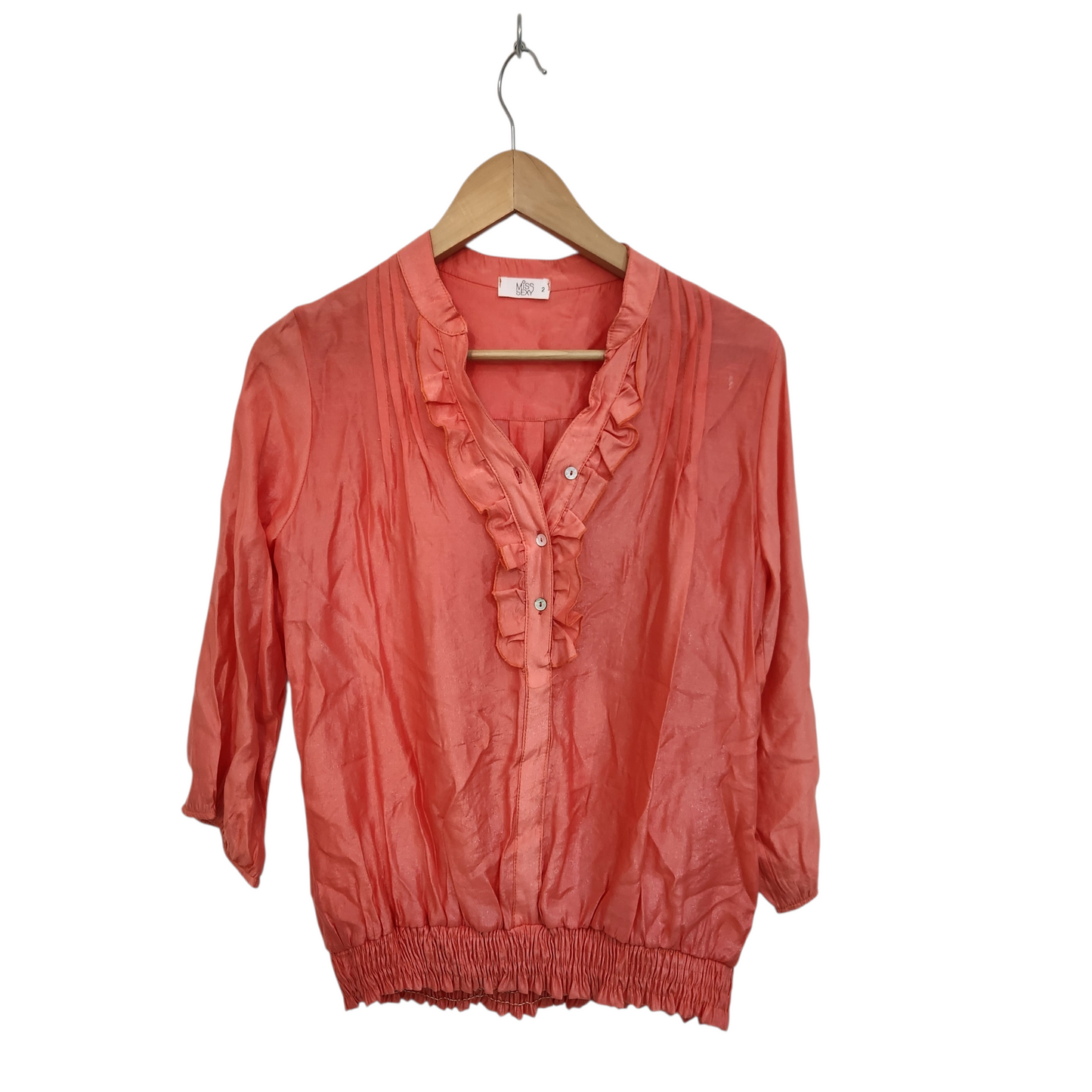 MISS SEXY חולצה ארוכה דקה לאישה מידה M