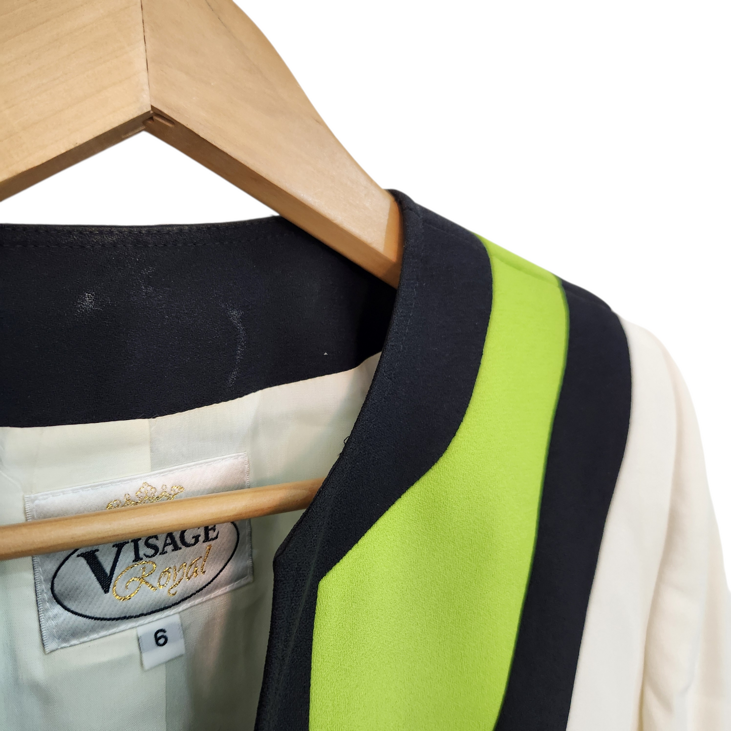 VISAGE ג'קט וינטג' עם כריות כתפיים לאישה מידה S