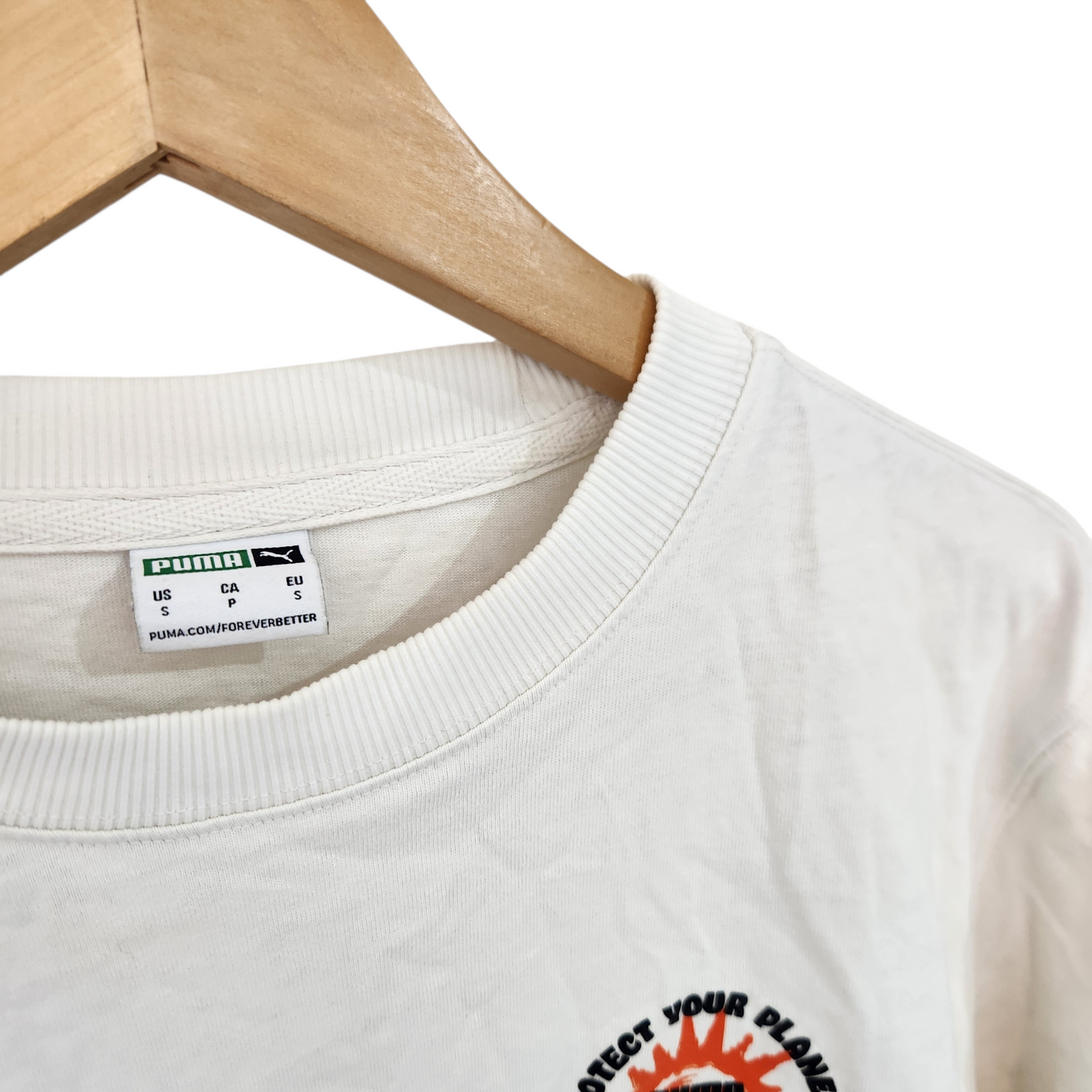 PUMA חולצה קצרה לגבר מידה S - כתם פיצי