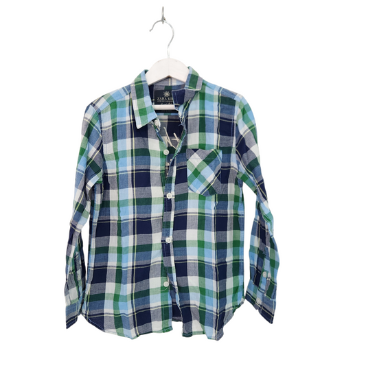 ZARA חולצה מכופתרת לילדים גיל 5-6