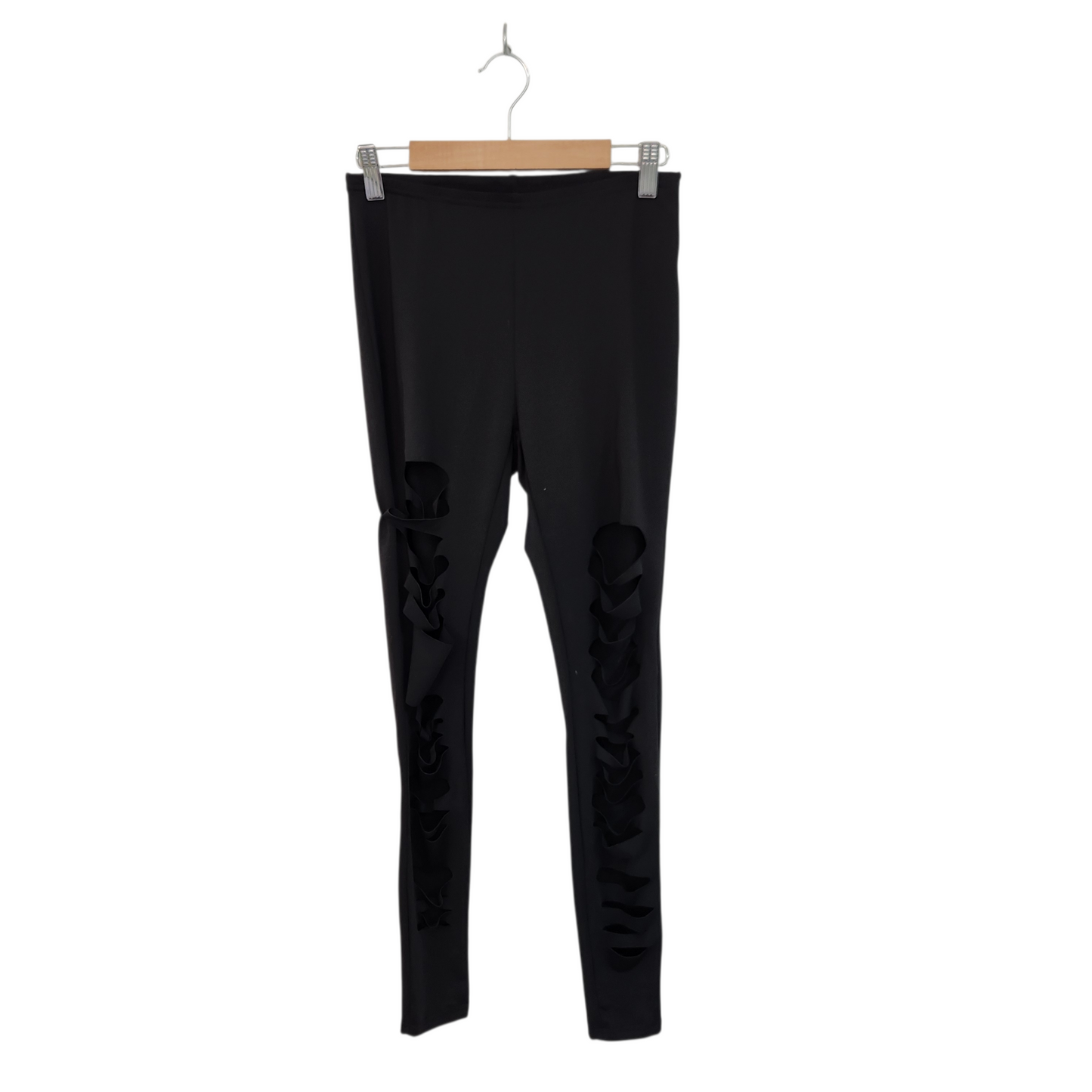 SHEIN טייץ שחור עם קרעים לאישה מידה S