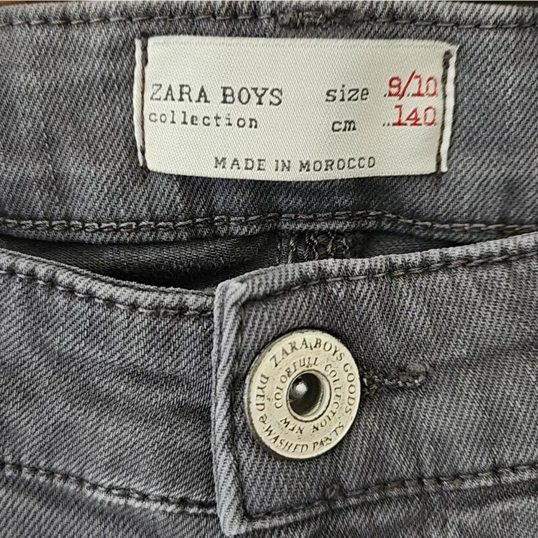 Zara ג'ינס לילדות צבע אפור גיל 9-10