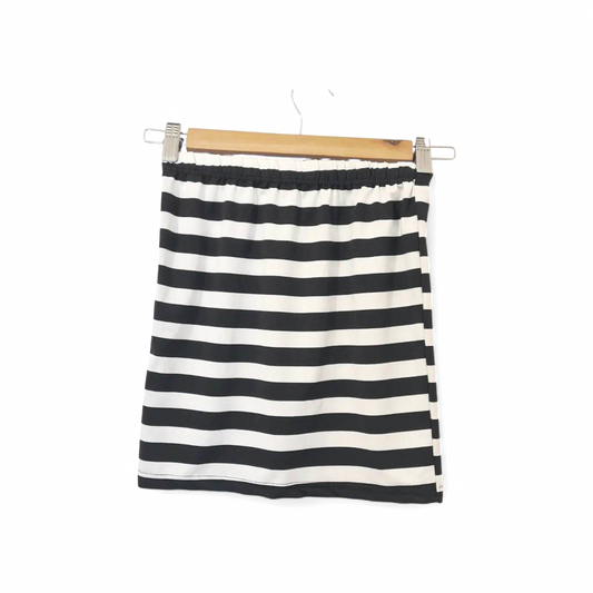 חצאית קצרה שחור לבן | לאישה מידה XS